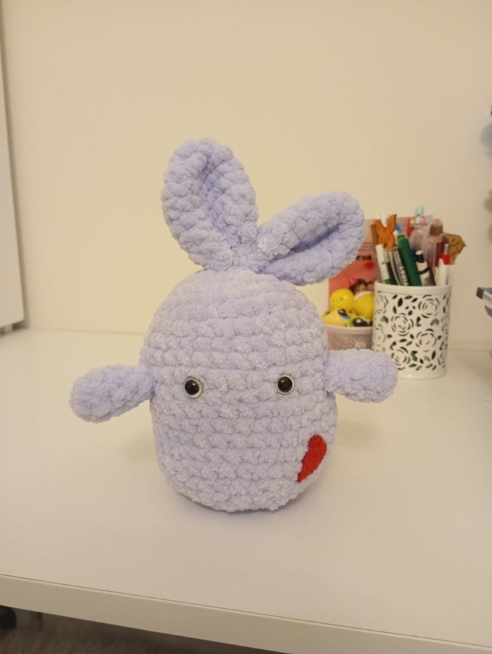 Amigurimi Kırmızı Peluş Tavşan - Görsel 4