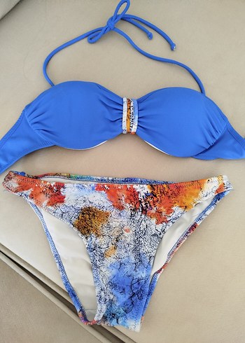 Kom Mavi Bohem Bikini Takımı
