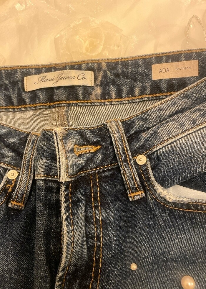 Mavi taşlı kot - Görsel 2