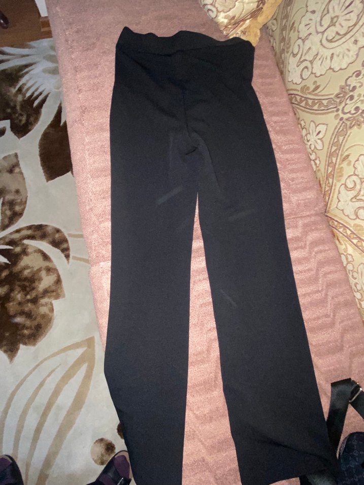 Siyah Kemerli Kadın Kumaş Pantolon - Görsel 3