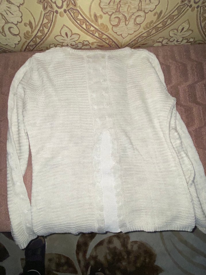 Beyaz Triko Kadın Kazak - Görsel 3