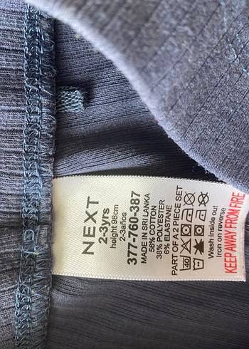 Mavi Fitilli kız çocuk tayt, 2-3 yaş - Görsel 2