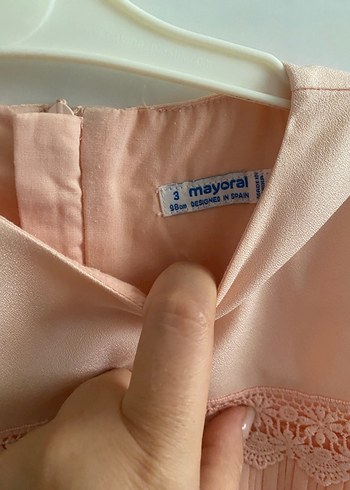 Kız Çocuk Pembe Fırfırlı Kısa Kollu Elbise 3 yaş - Görsel 2