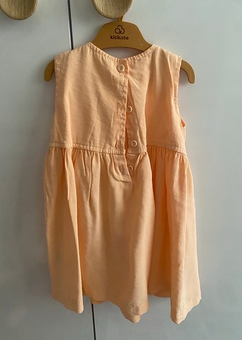 Kız Çocuk Bej Kolsuz Keten Elbise, 2 yaş - Görsel 3