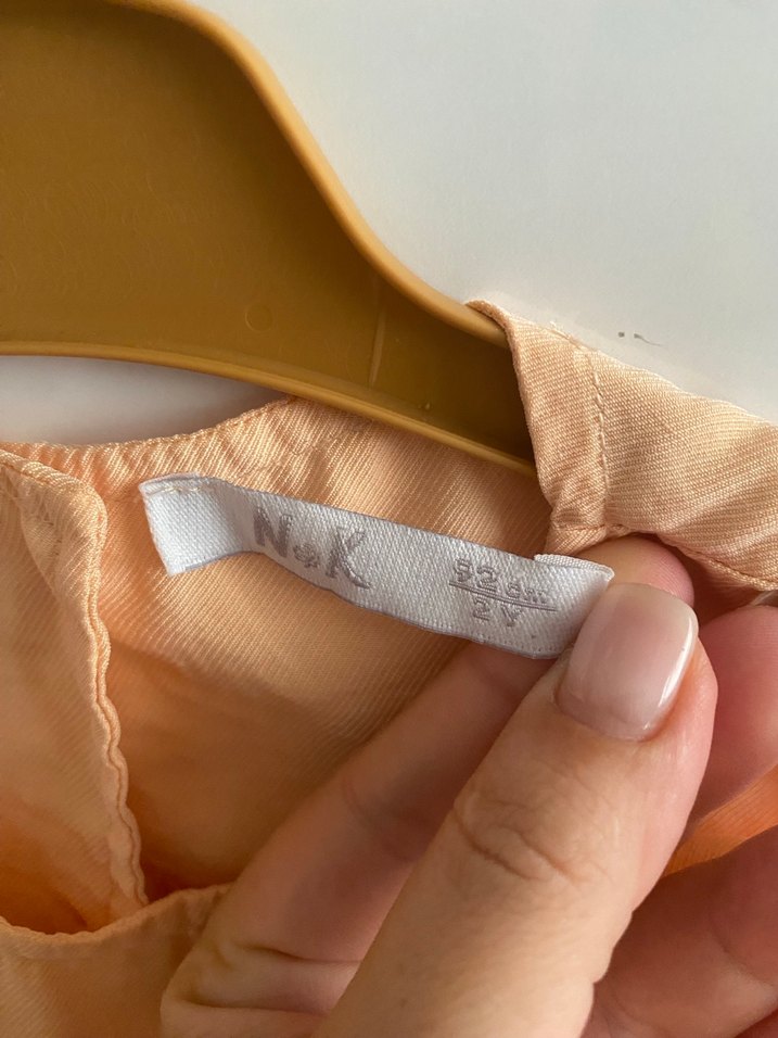 Kız Çocuk Bej Kolsuz Keten Elbise, 2 yaş - Görsel 2