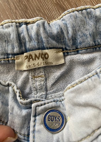 Erkek Çocuk Gri-Beyaz Bol Kesim Kot Şort 5 yaş - Görsel 2