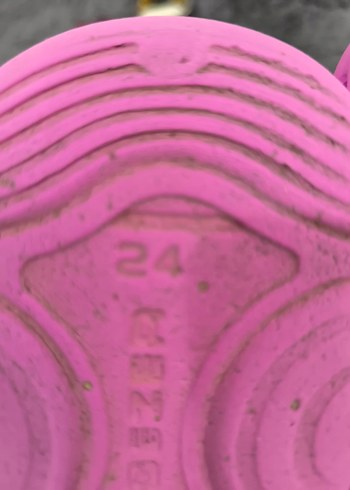 24 Beden Kız Çocuk Pembe Renkli Tokalı Terlik