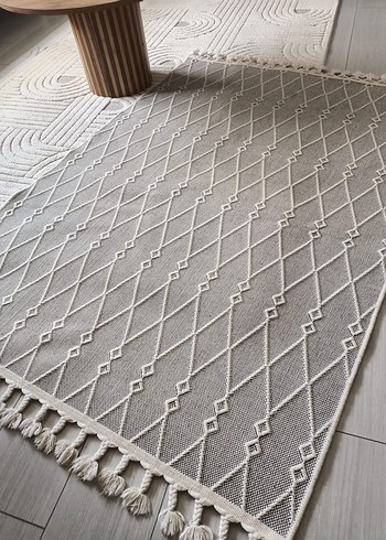  Beden gri Renk Gri Nakışlı Bohem Tarzı Halı