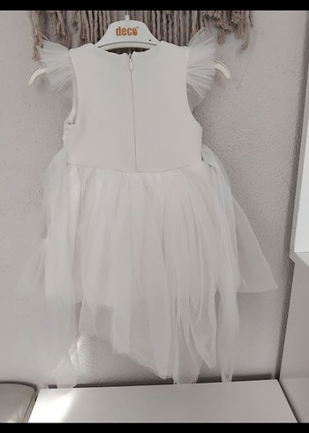 Beyaz Dantelli Kız Çocuk Elbisesi - Görsel 2