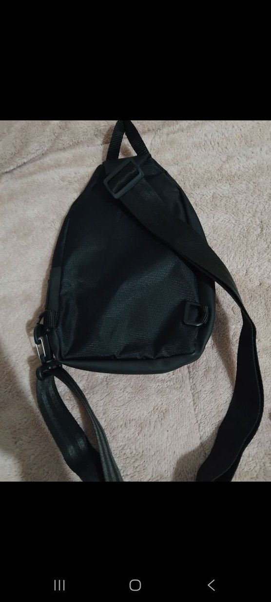 Siyah Baskılı Fermuarlı Omuz Çantası - Görsel 3