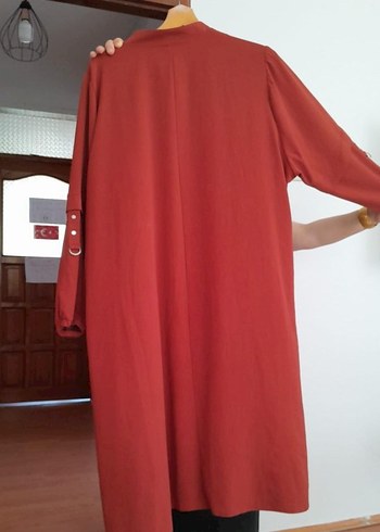 Uzun Kollu kremit Düğmeli hırka - Görsel 2