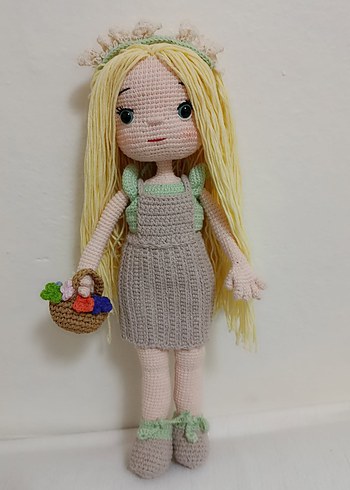 Bej Renkli Örgü Bebek - Görsel 2