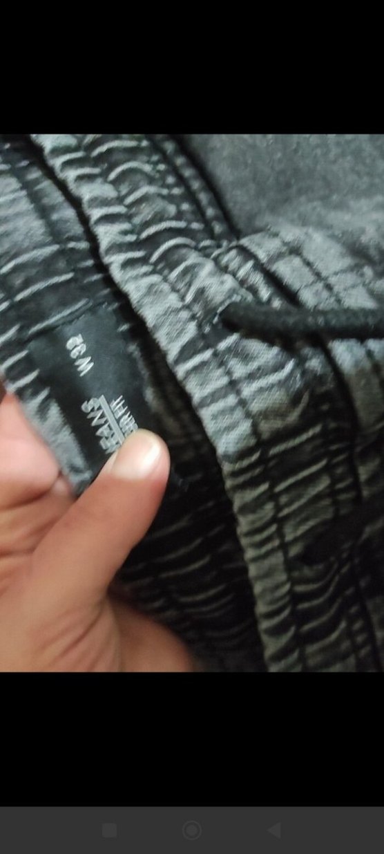 Gri Batik Desenli Bol Kesim Erkek Kot Pantolon - Görsel 2