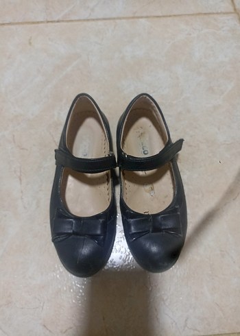 Kız Çocuk Siyah Tokalı Babet Ayakkabı - Görsel 3