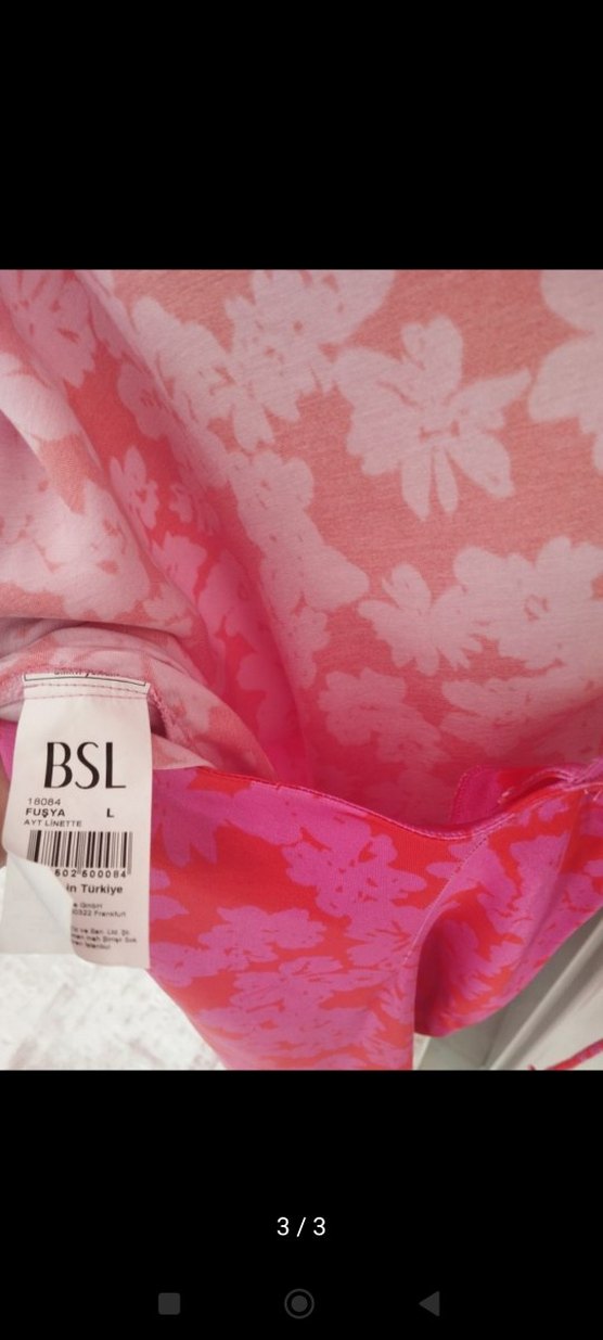 Pembe Midi Uzun İpek Elbise - Görsel 3