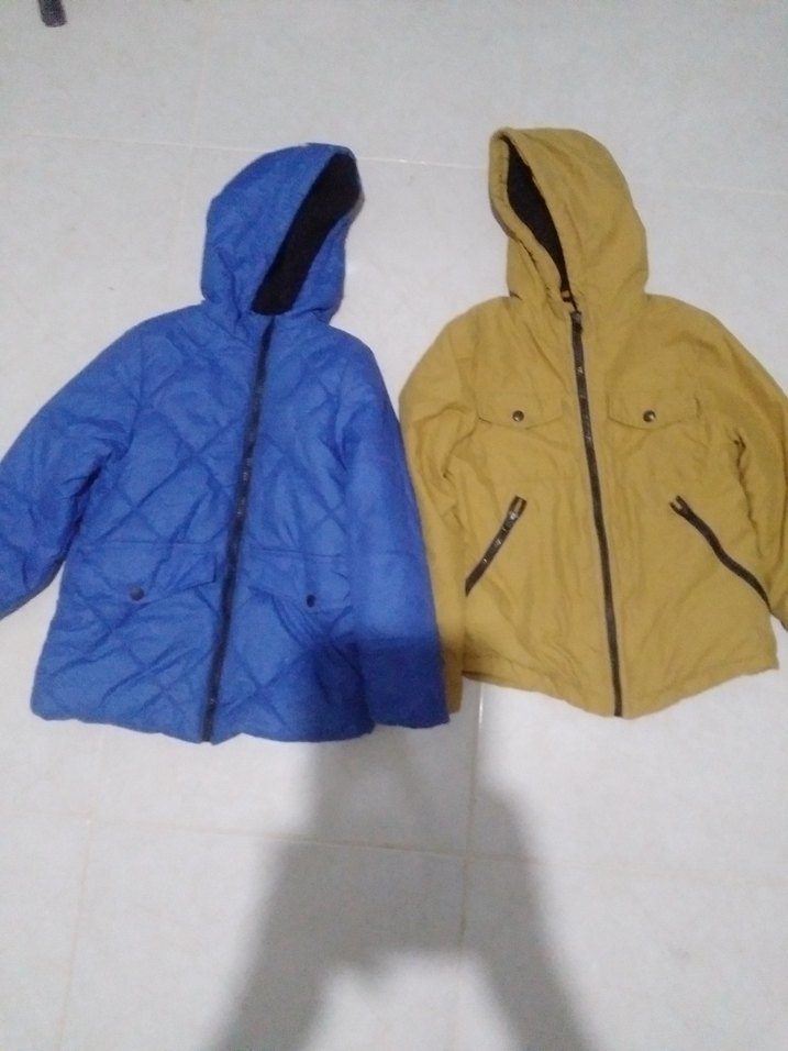 Erkek Çocuk Kapüşonlu Fermuarlı Sarı Mont - Görsel 2