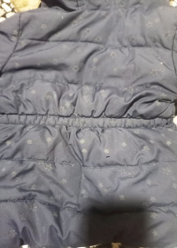 Kız Çocuk Lacivert Kapüşonlu Kürklü Ceket - Görsel 4