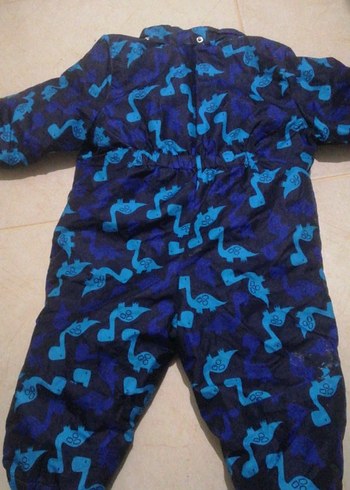 Mavi Bağlama Desenli Bebek Tulumu - Görsel 2