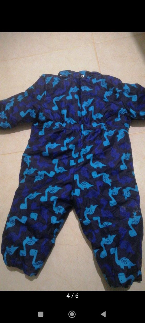 Mavi Bağlama Desenli Bebek Tulumu - Görsel 2