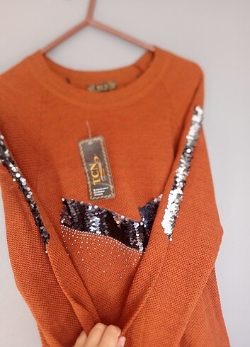 Standart beden kiremit rengi tunik  - Görsel 2