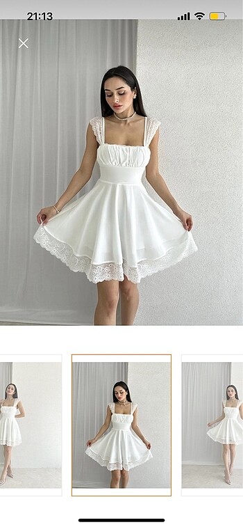 Zara Mini Beyaz Elbise