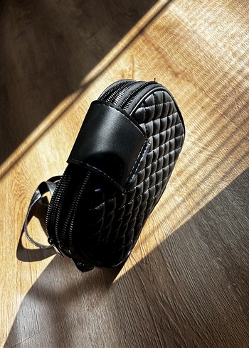 Kemer Tokalı Siyah Deri Kadın Çanta - Görsel 5