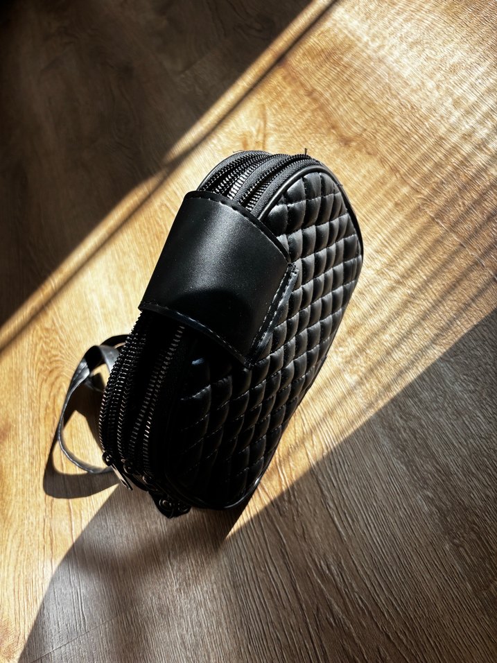 Kemer Tokalı Siyah Deri Kadın Çanta - Görsel 5