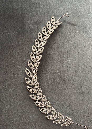 Gri Metal Taşlı Saç Aksesuarı - Görsel 2