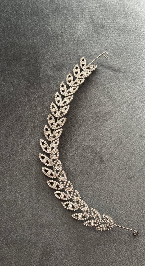 Gri Metal Taşlı Saç Aksesuarı - Görsel 2