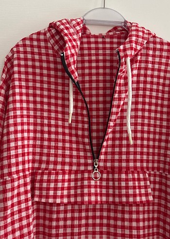 Kareli kırmızı beyaz gömlek - Görsel 4