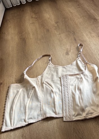 Ten rengi Straplez Kadın Büstiyer korse - Görsel 2