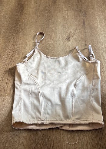 Ten rengi Straplez Kadın Büstiyer korse - Görsel 3