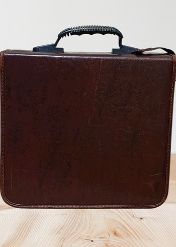 Fermuarlı Kahverengi  Cd Çantası - Görsel 5