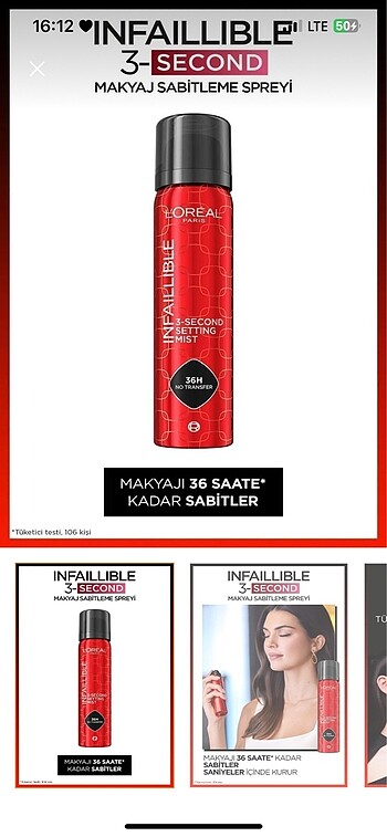 Makyaj Sabitleme spreyi