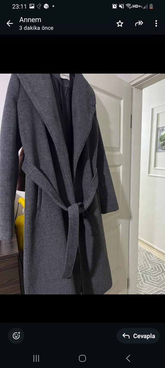 kadın kaban uzun - Görsel 2