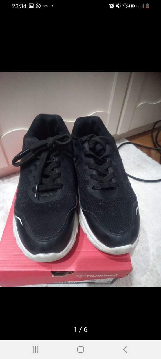 Siyah Elastik Bağcıklı Kadın Spor Ayakkabı - Görsel 2