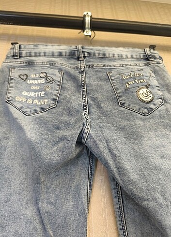 Baskılı jean - Görsel 7