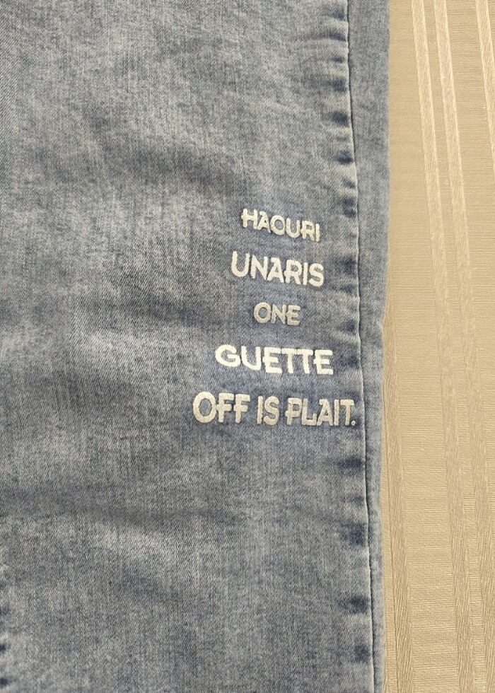 Baskılı jean - Görsel 4