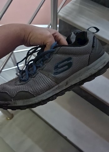 Gri Erkek Spor Ayakkabı orjinaldir skeckers - Görsel 4