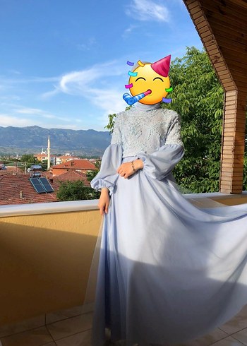 Uzun Kol, Yüksek Yakalı Gri Bohem Elbise