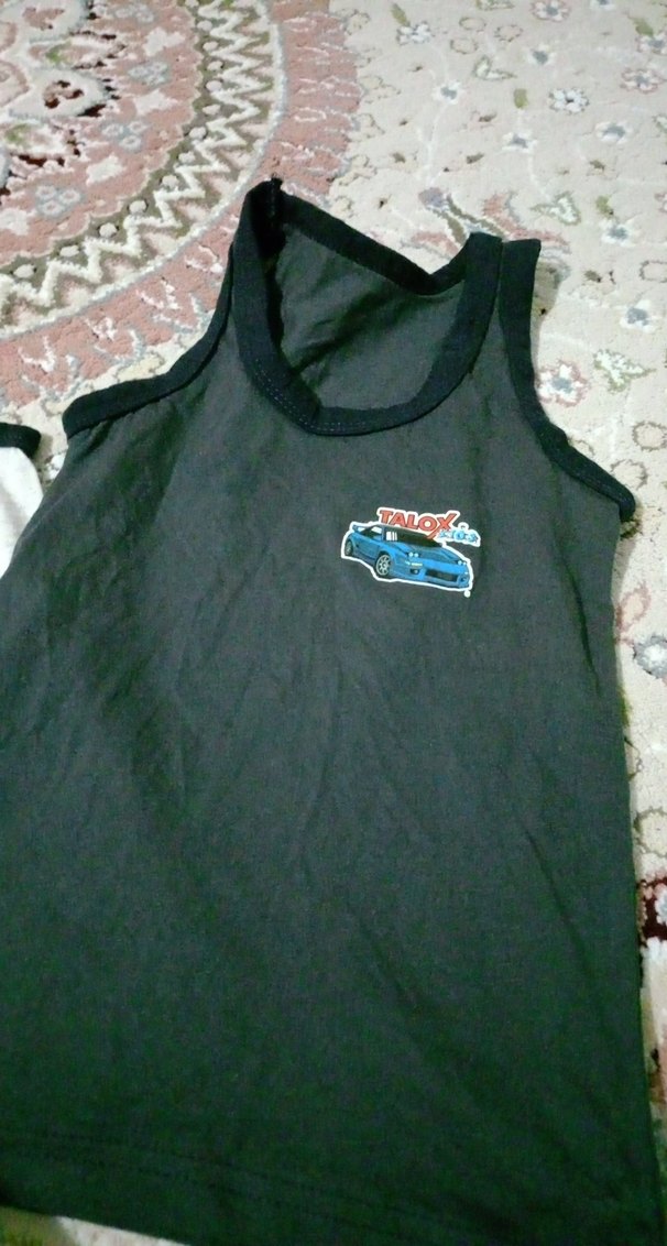 Gri ve Siyah Erkek Çocuk Askılı Atlet - Görsel 2