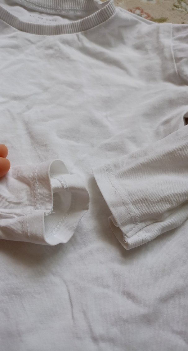 Beyaz Uzun Kollu Çocuk badi - Görsel 3