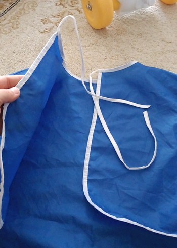 Mavi Bebek Önlüğü Uzun Kollu - Görsel 6