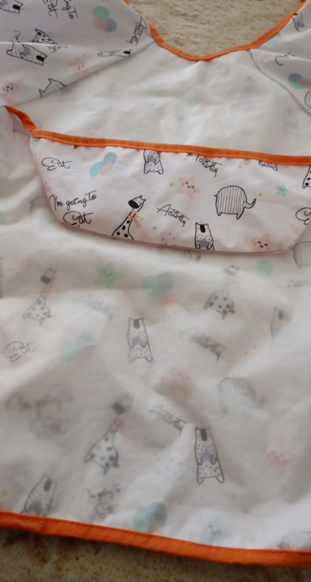 Kolu Uzun Beyaz Bebek Önlüğü - Görsel 3