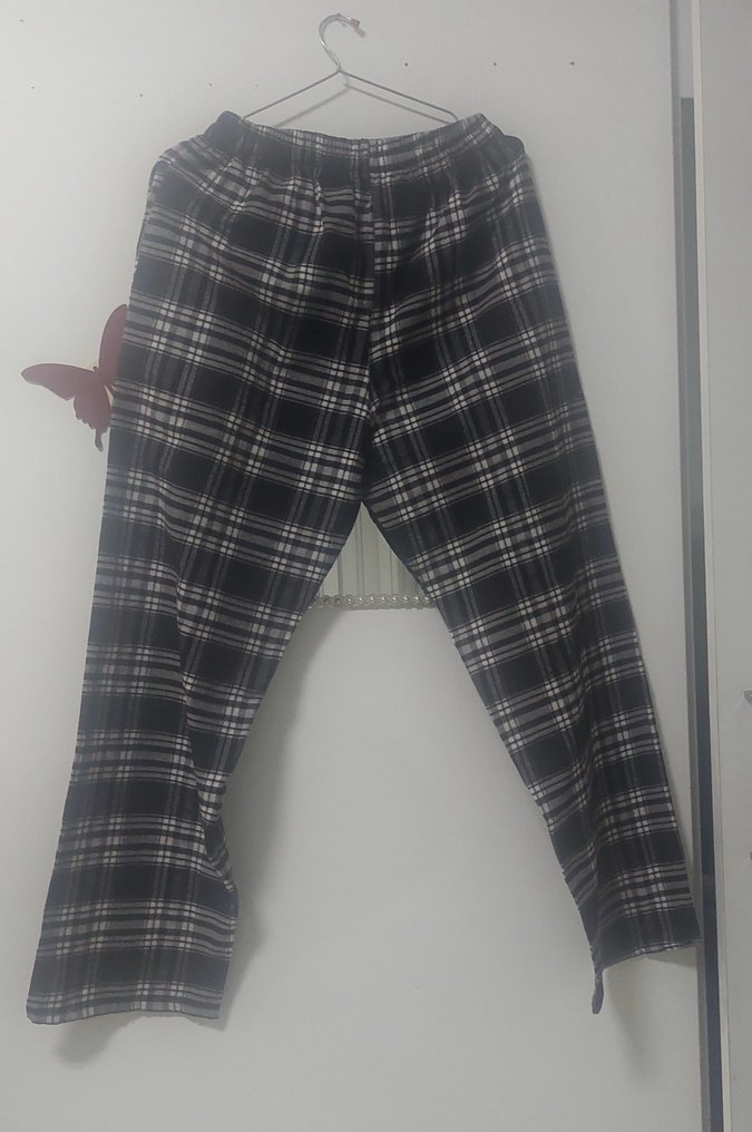 Gri Ekose Desenli Rahat Kesim Erkek Pantolon - Görsel 3