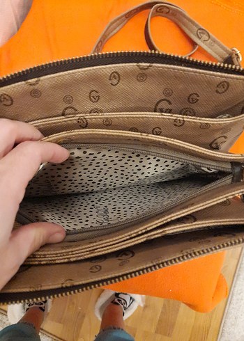 Kahverengi Baskılı kadin Omuz Çantası - Görsel 5