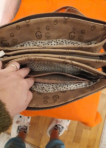 Kahverengi Baskılı kadin Omuz Çantası - Görsel 7