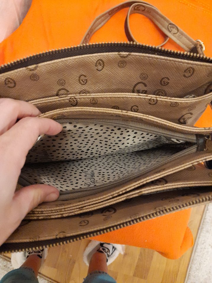 Kahverengi Baskılı kadin Omuz Çantası - Görsel 5