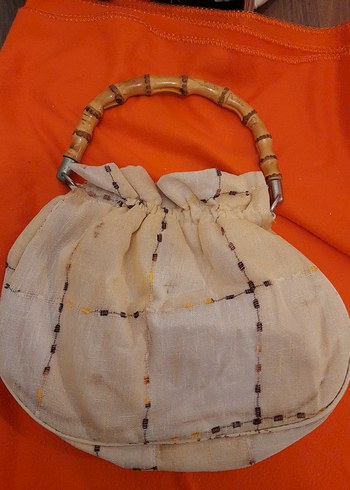 Boncuk İşlemeli Bej Bohem Kadın Çanta - Görsel 3