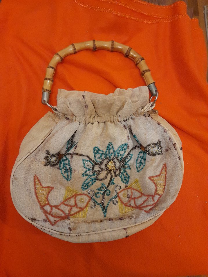 Boncuk İşlemeli Bej Bohem Kadın Çanta - Görsel 4